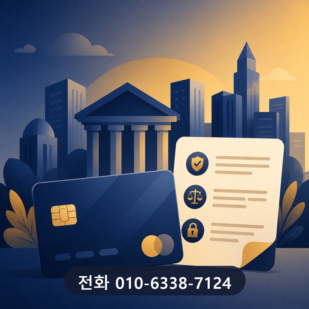 카드깡 카드사 약관 확인 이미지 · 문의 010-6338-7124