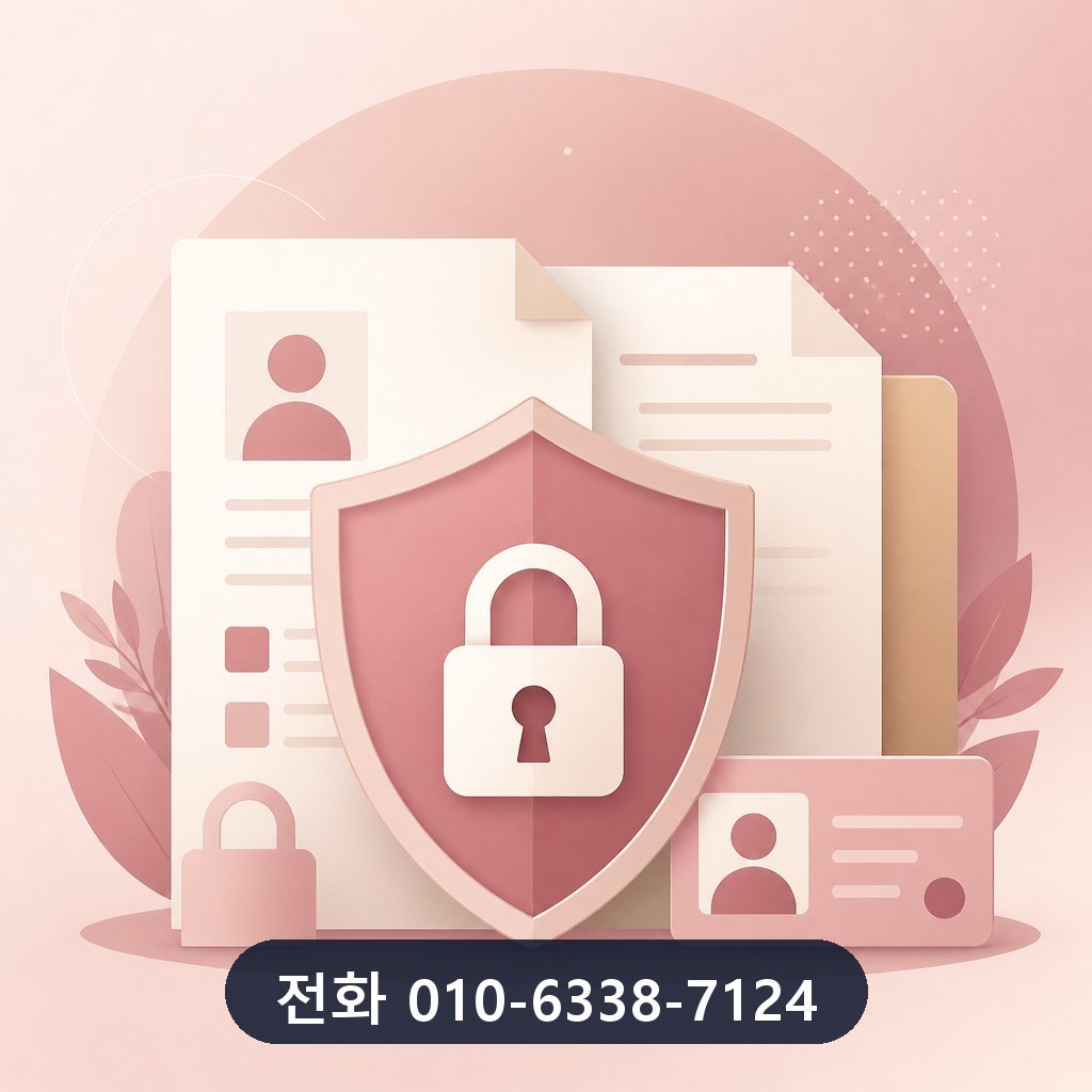 카드깡 개인정보 보호 이미지 · 문의 010-6338-7124